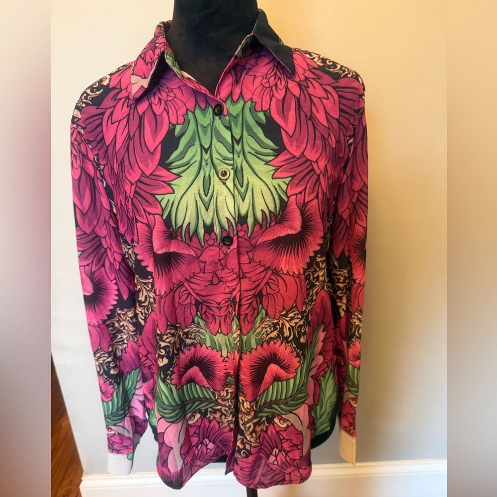 Vibrant Floral Button-Up Shirt